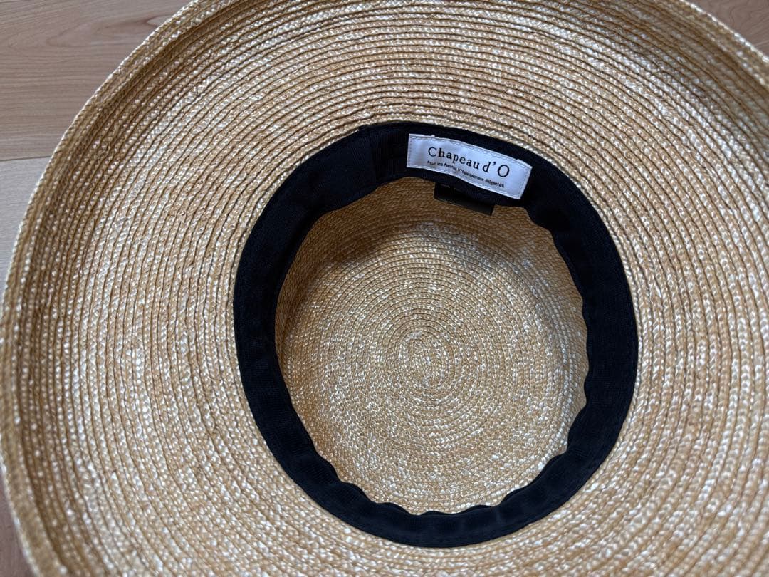 Chapeau d' O シャポードオー カサブランカ 麦わら帽子　(白)