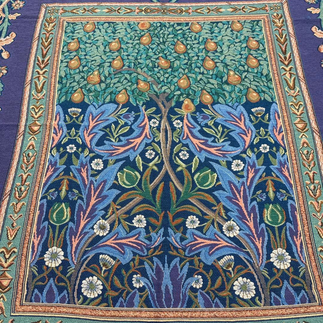 大判　生命の樹　マルチカバー　ソファーカバー　ヴィンテージラグ　240x206