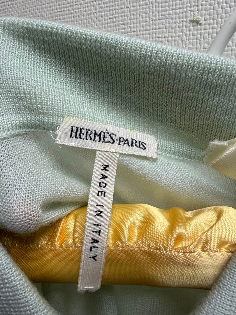 c*e様 美品　HERMES ミントグリーン ポロシャツ 半袖