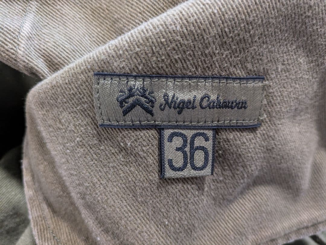 ナイジェルケーボン ジャーマンアーミーサスペンダーパンツ 36