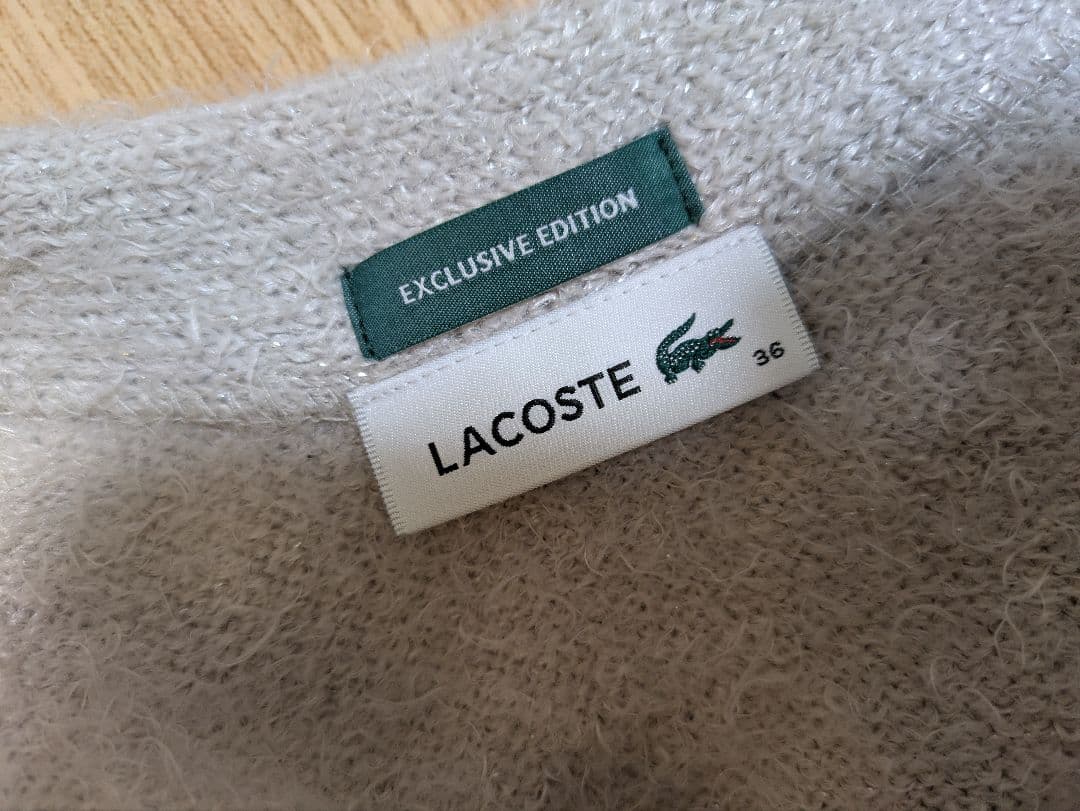Lacoste 　スナイデル　コラボ　ラメカーディガン　36