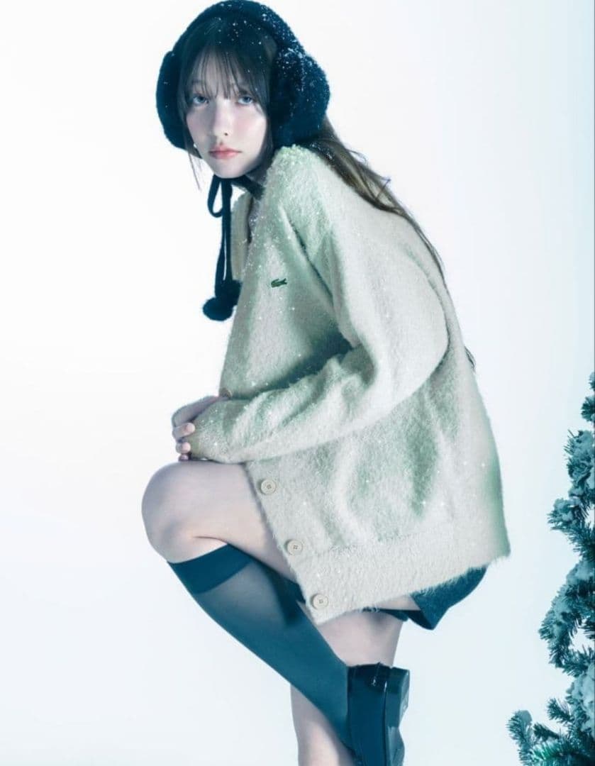 Lacoste 　スナイデル　コラボ　ラメカーディガン　36