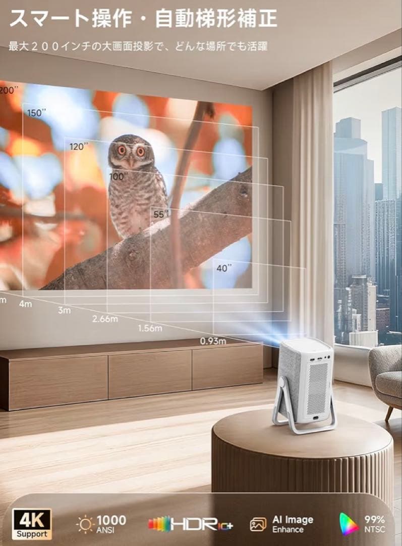 《最終価格》プロジェクター Netflix公式アプリ内蔵