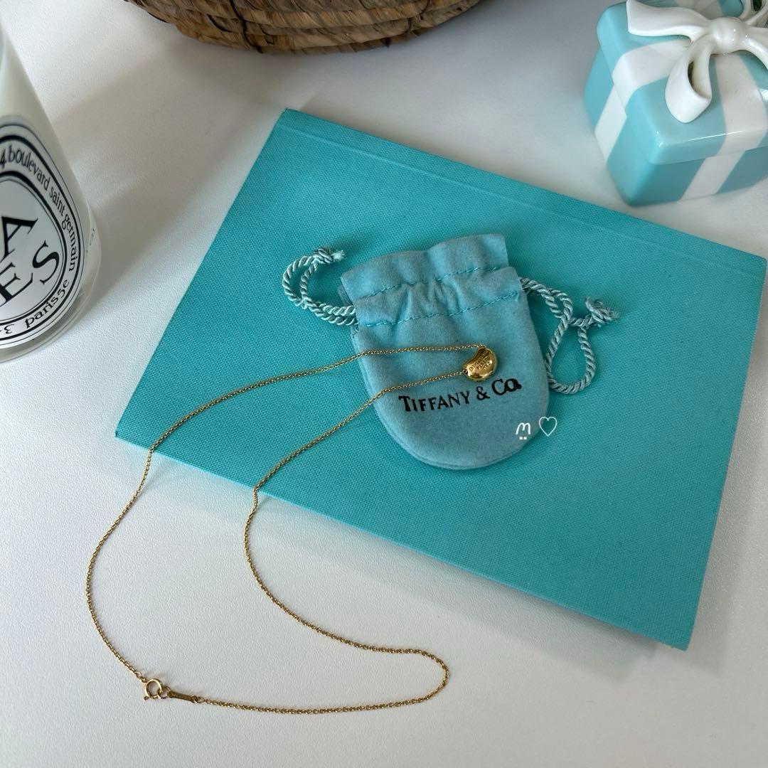 ティファニー　ビーンズネックレス　ペンダント　10mm3.1g　18Kゴールド