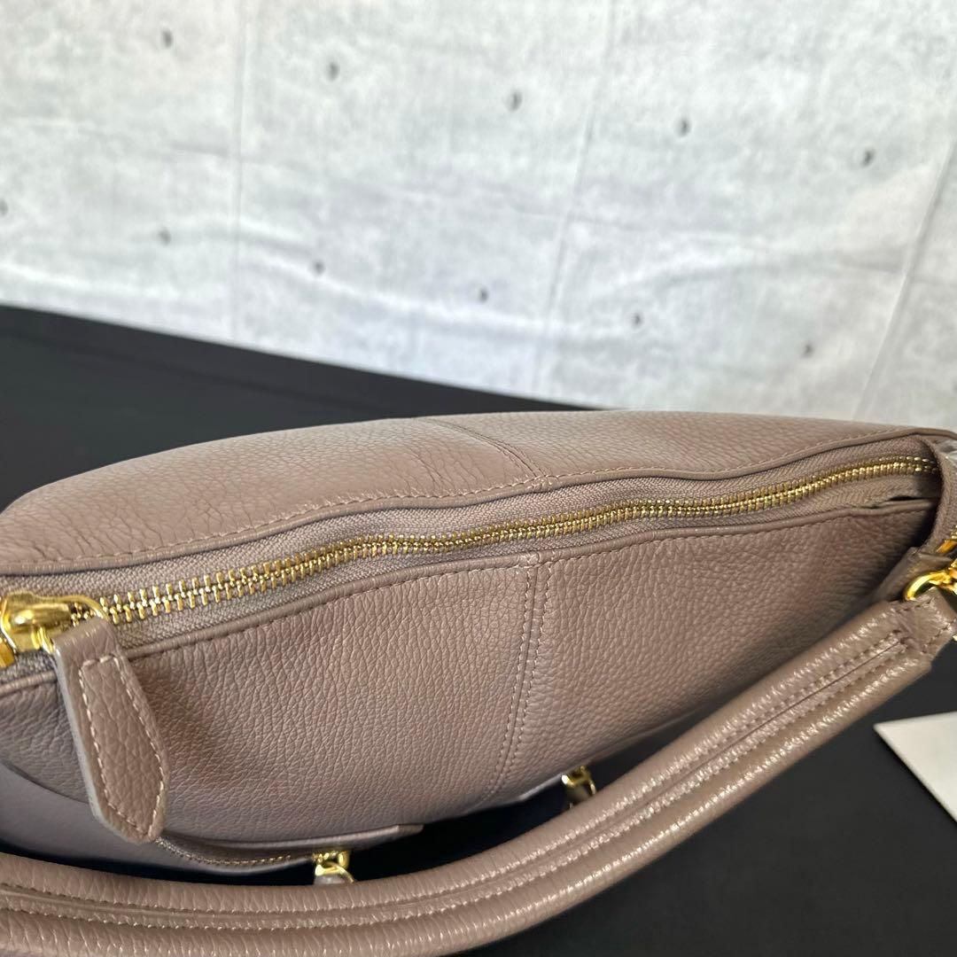 専用品傳濱野 den Hamano CIEL トープ 2WAYハンドバッグ