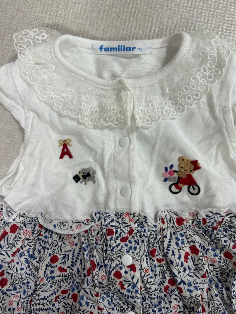 も*じ様 familiar 袖付ロンパス　70 ファミリア