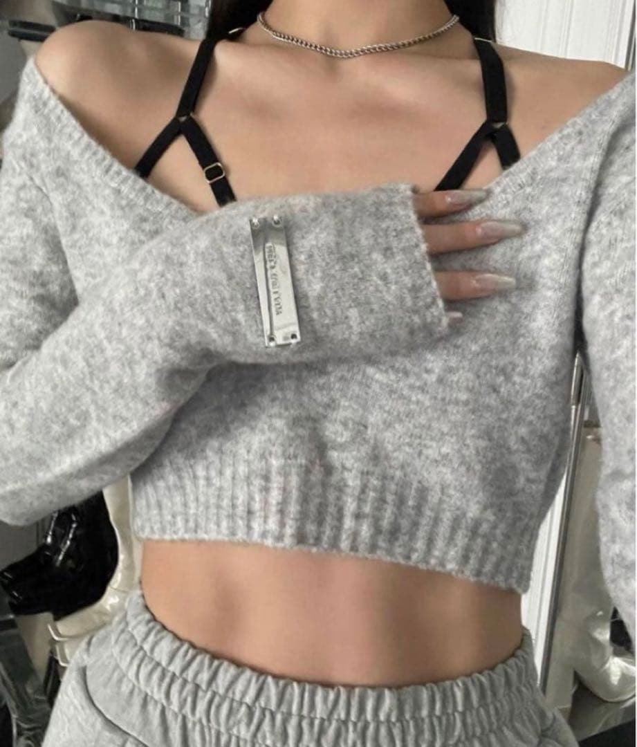 トップス MELT THE LADY pussy tops gray