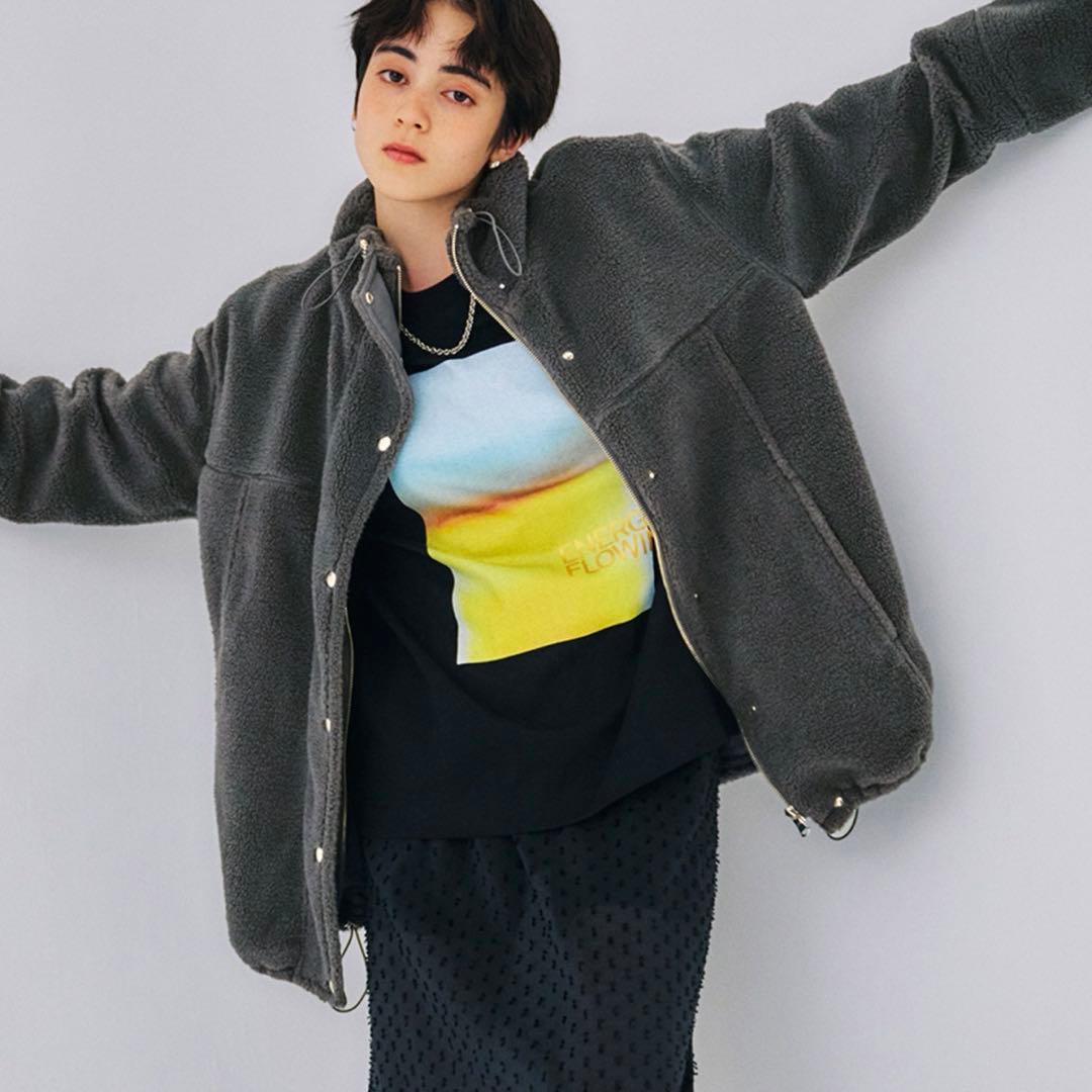 【最終値下げ/美品/WEB限定】スタンドカラーミドルボアブルゾン アダムエロペ