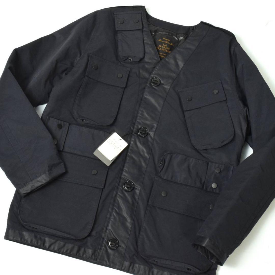 未使用 マリンフランセーズ メンズ 中綿入り ノーカラー ブルゾン 46