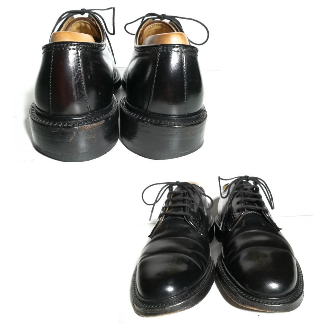 d0175 リーガル REGAL シェルコードバン プレーントゥ 23EE 黒