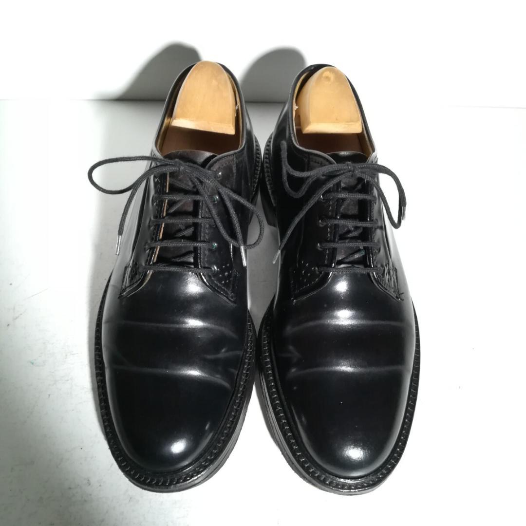 d0175 リーガル REGAL シェルコードバン プレーントゥ 23EE 黒