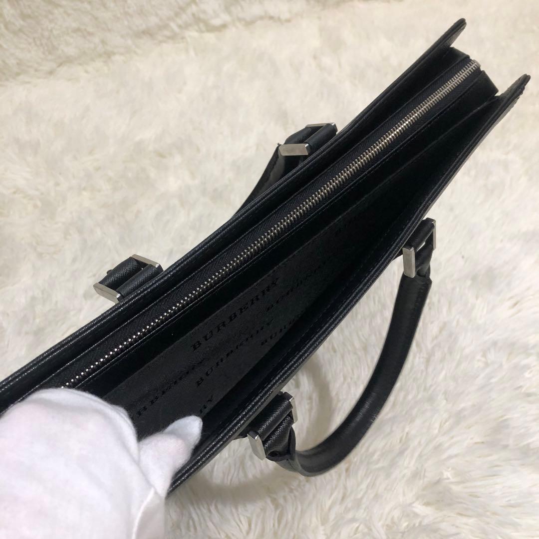 未使用✨バーバリー レザー　ビジネスバッグ ブリーフケース ブラック