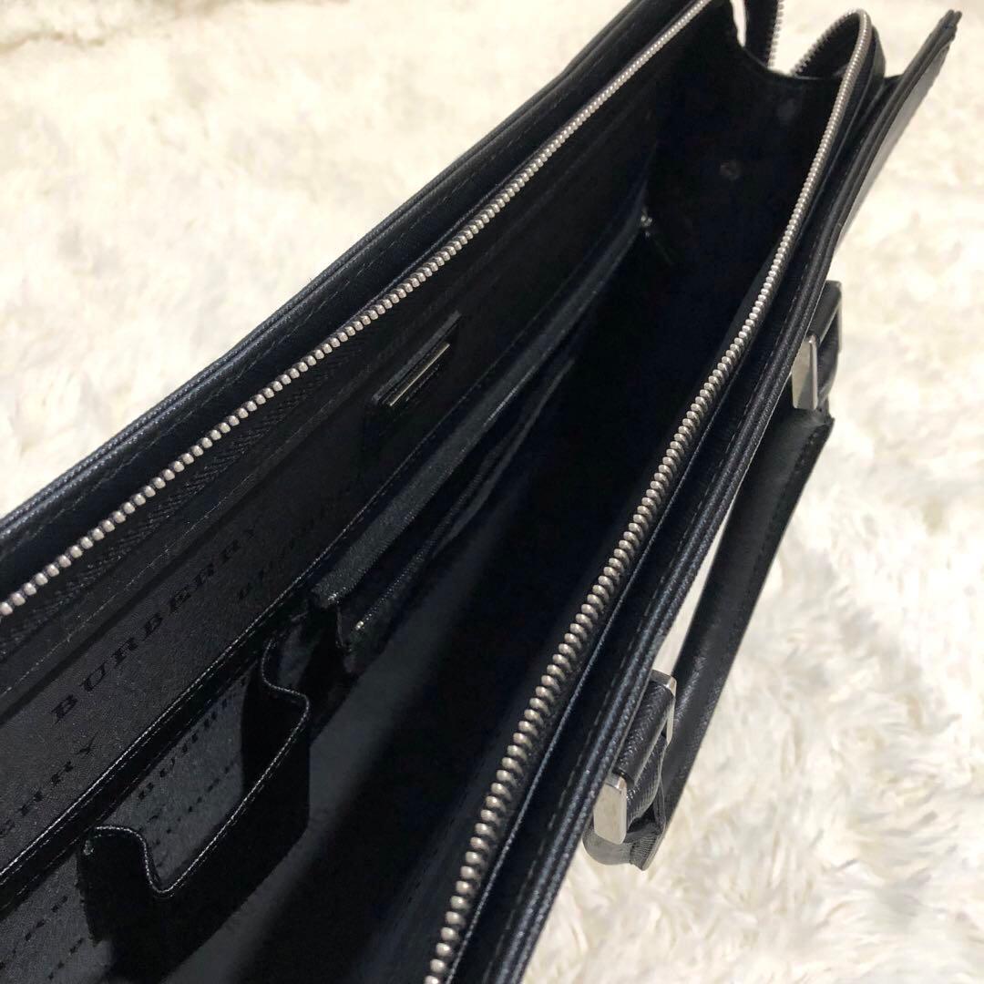 未使用✨バーバリー レザー　ビジネスバッグ ブリーフケース ブラック