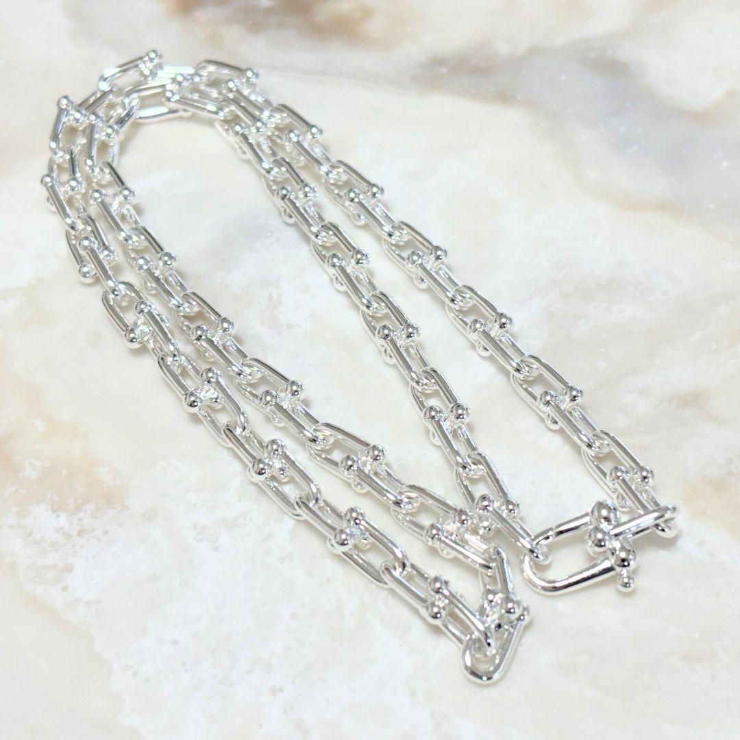 【極美品】TIFFANY&CO. ティファニー ハードウェアネックレス42.8g