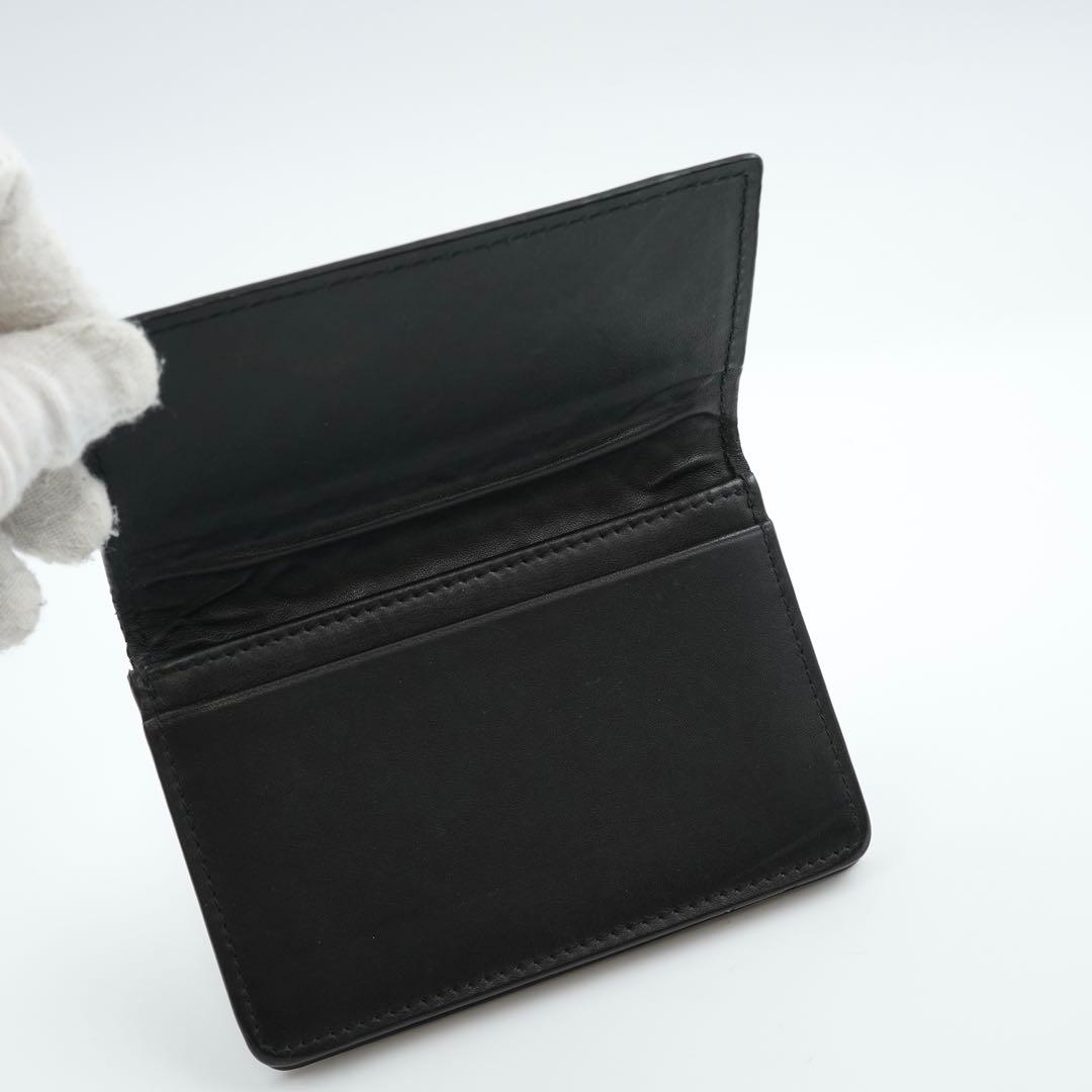 極美品　ボッテガ　カードケース　名刺入れ　イントレチャート　ビジネス　レザー　黒