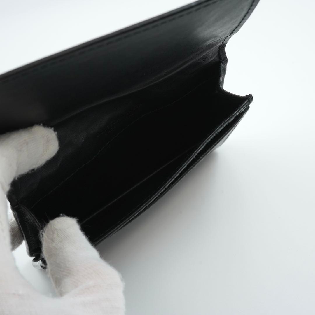 極美品　ボッテガ　カードケース　名刺入れ　イントレチャート　ビジネス　レザー　黒