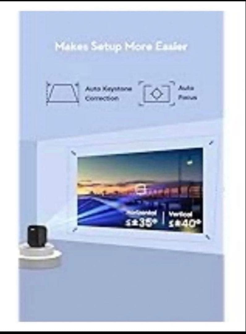 Netflix対応 超小型プロジェクター COI ホワイト 高画質コンパクト新品