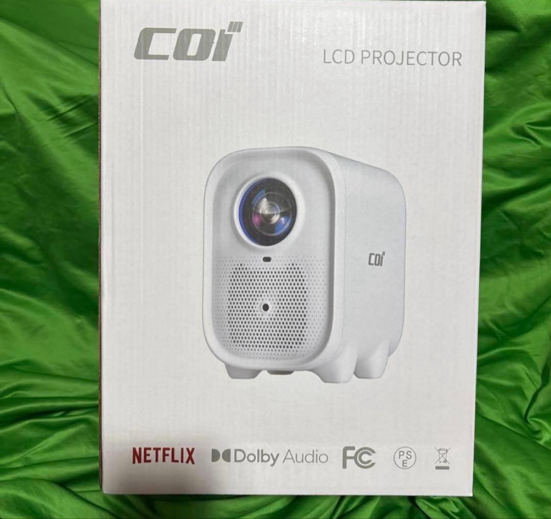 Netflix対応 超小型プロジェクター COI ホワイト 高画質コンパクト新品