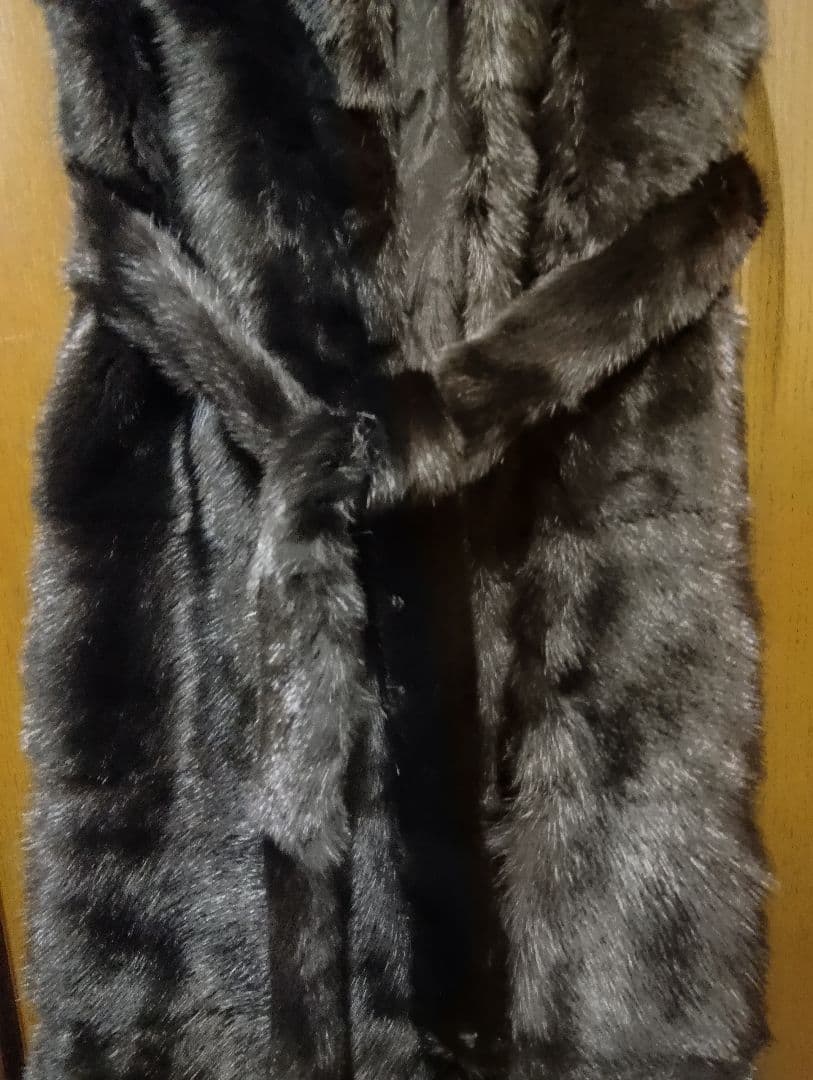 ブラックミンクファー ロングベスト