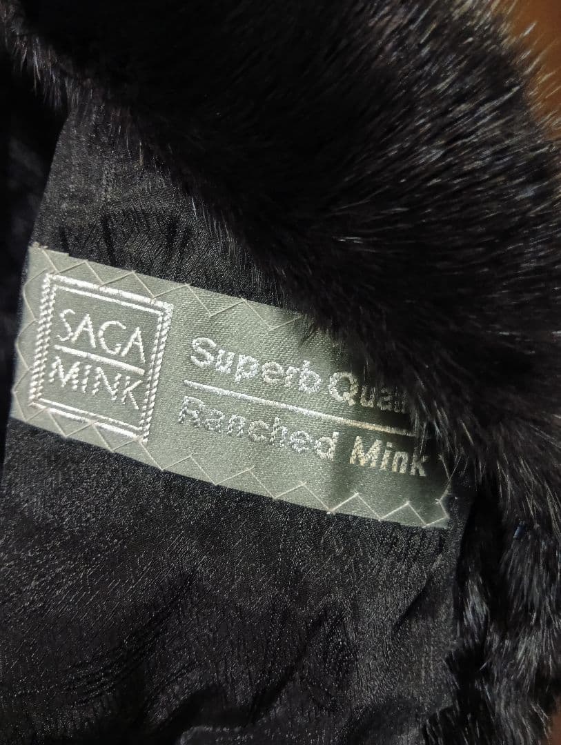 ブラックミンクファー ロングベスト