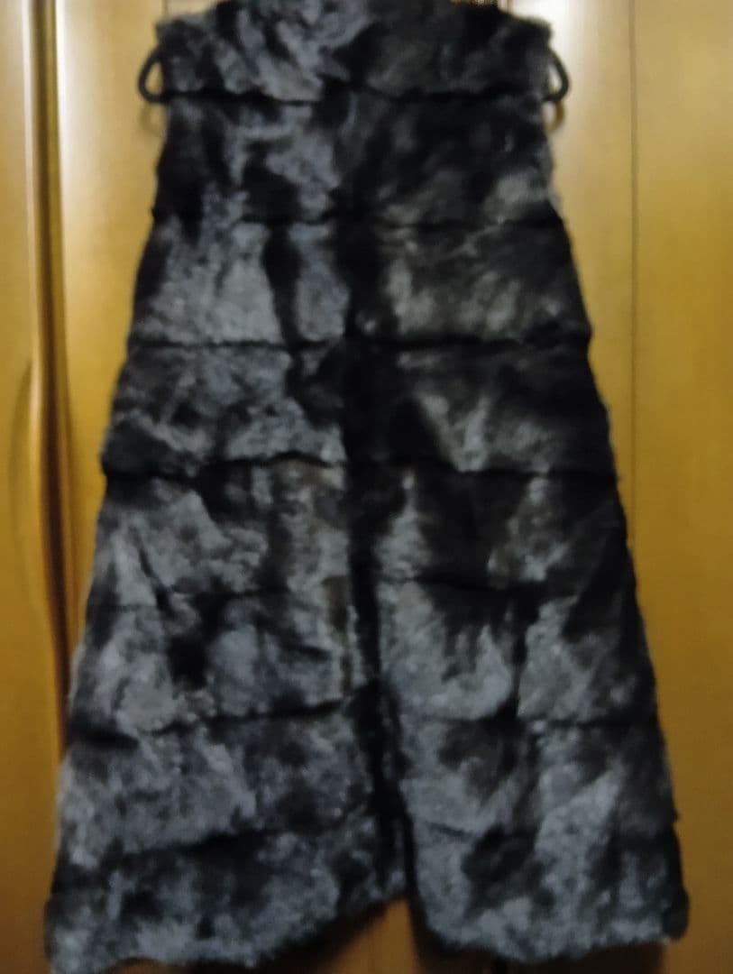 ブラックミンクファー ロングベスト