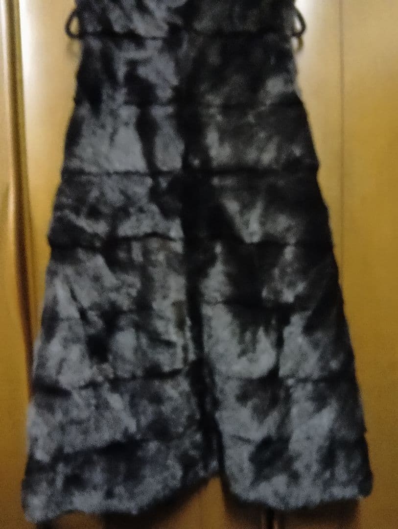 ブラックミンクファー ロングベスト