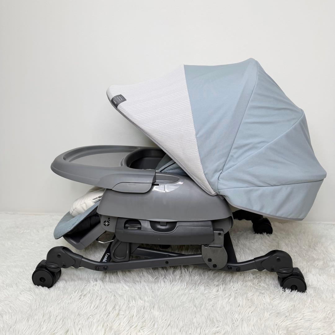 極美品 Combi ネムリラ BEDi Long ハイローチェア スリープシェル