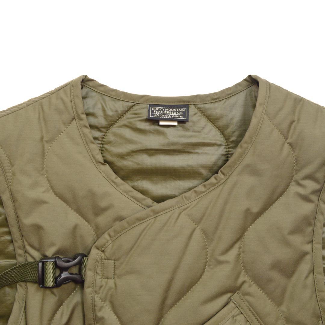 【美品】ROCKEY MOUNTINロッキーマウンテン ダウンベスト Sカーキ.
