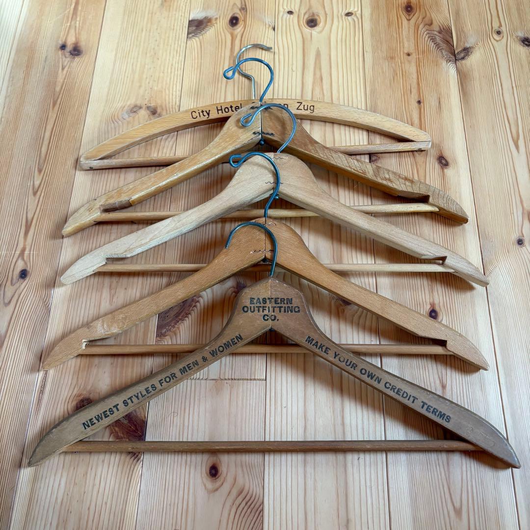 【スペシャル】圧巻！20本！USA ヴィンテージ 木製ハンガー セット