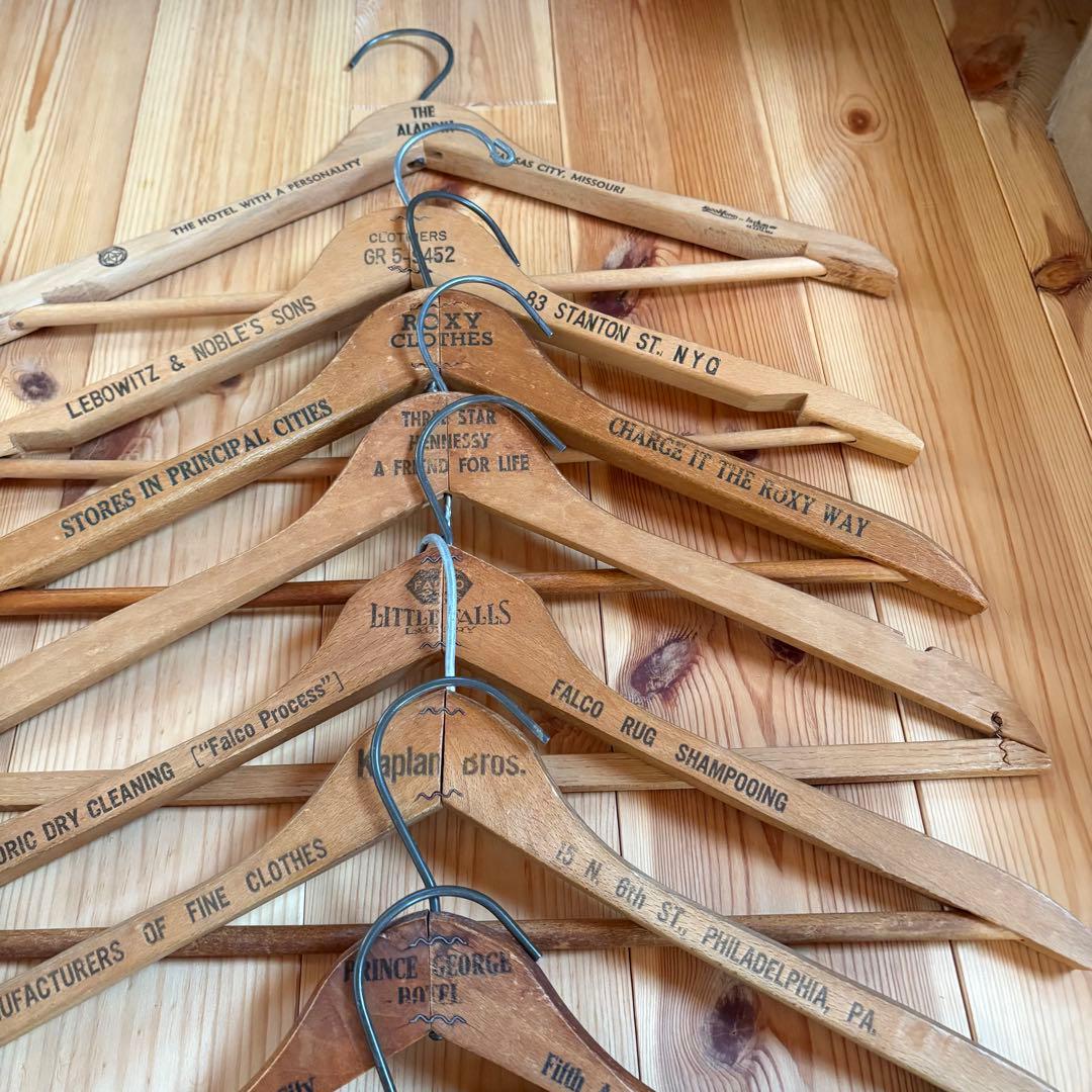 【スペシャル】圧巻！20本！USA ヴィンテージ 木製ハンガー セット