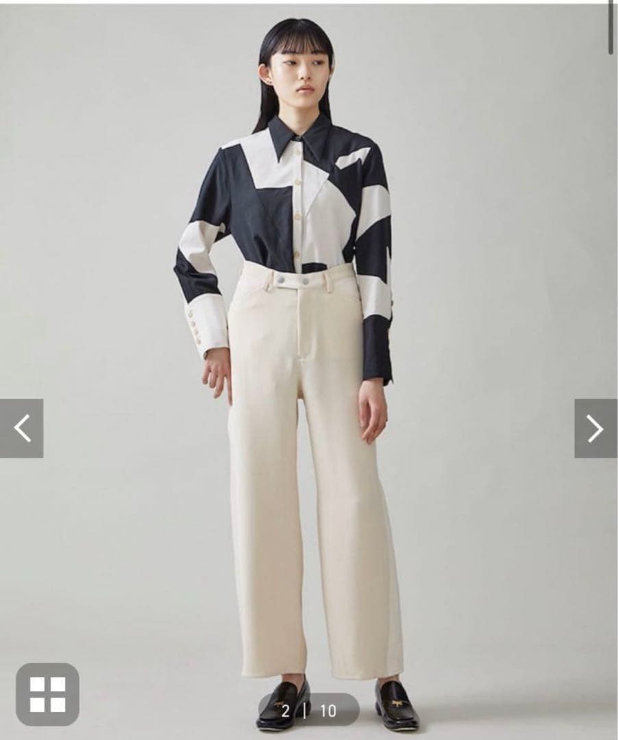 STUDIOUS FEMMENT 三重織ボトム　2wayダブルクロスデニムパンツ