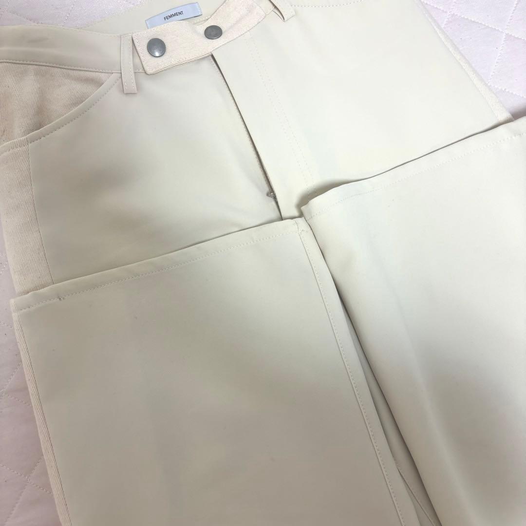 STUDIOUS FEMMENT 三重織ボトム　2wayダブルクロスデニムパンツ