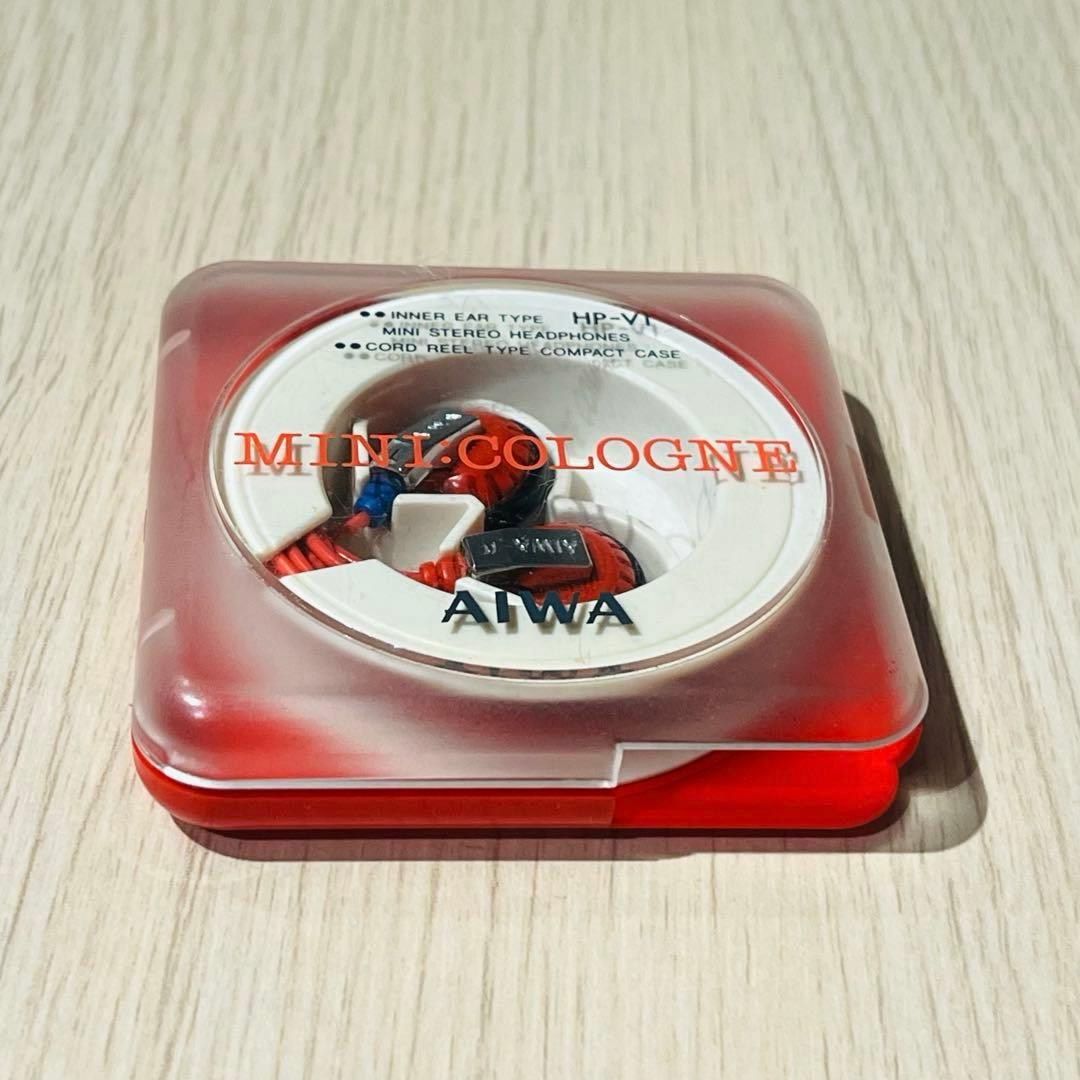 AIWA HP-V1 インナーイヤーイヤホン レッド　昭和レトロ レア