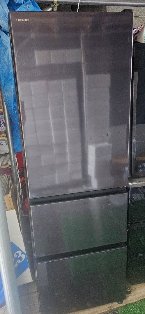 【日立】HITACHI R-V38RV(K) 冷凍冷蔵庫　ブリリアントブラック