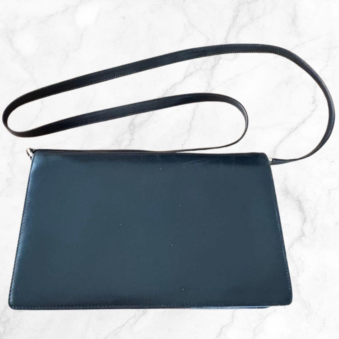 【希少】 グッチ 紋章 クレストチャーム ショルダーバッグ クラッチ 黒