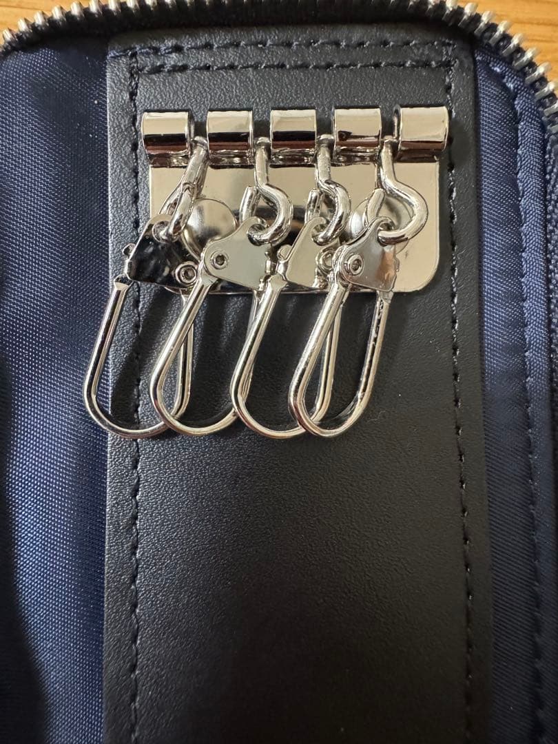 美品 ポーター PORTER キーケース ケース リフト ネイビー