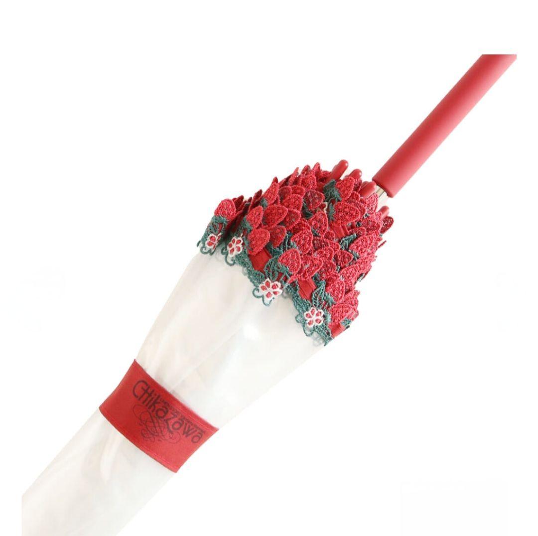 近沢レース　ハッピーアンブレラ　春摘みいちご　赤