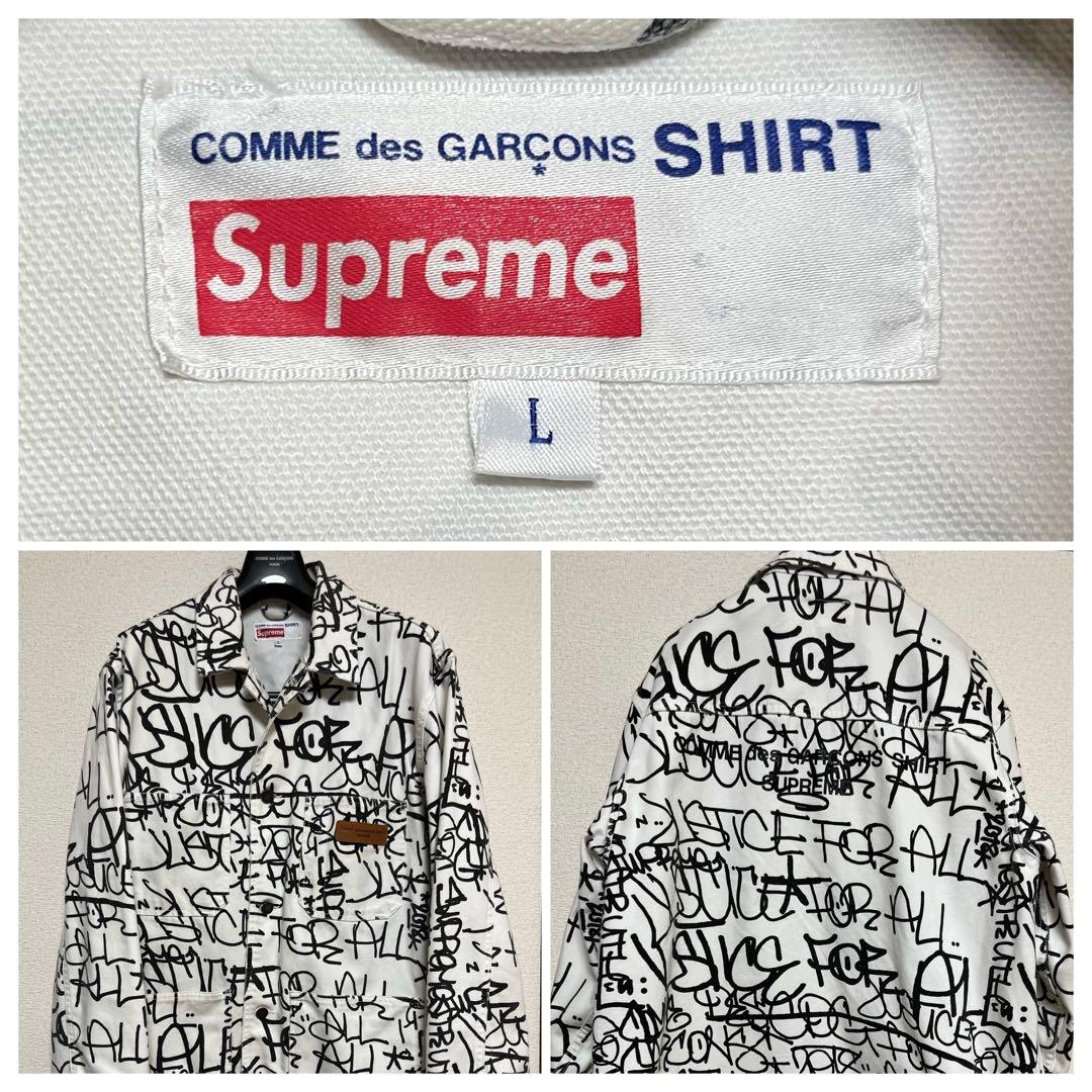 コムデギャルソンシャツsupremeペイントジャケットカーハートダック早い者勝L