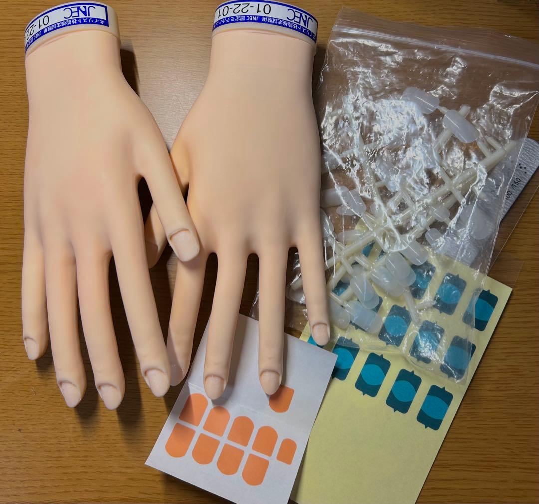 JNECネイリスト技能検定試験用　モデルハンド(骨折なし)セット