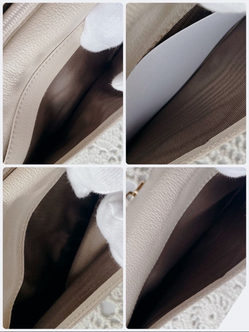 新品同様　サルヴァトーレフェラガモ長財布 ゴールド金具 ベージュ