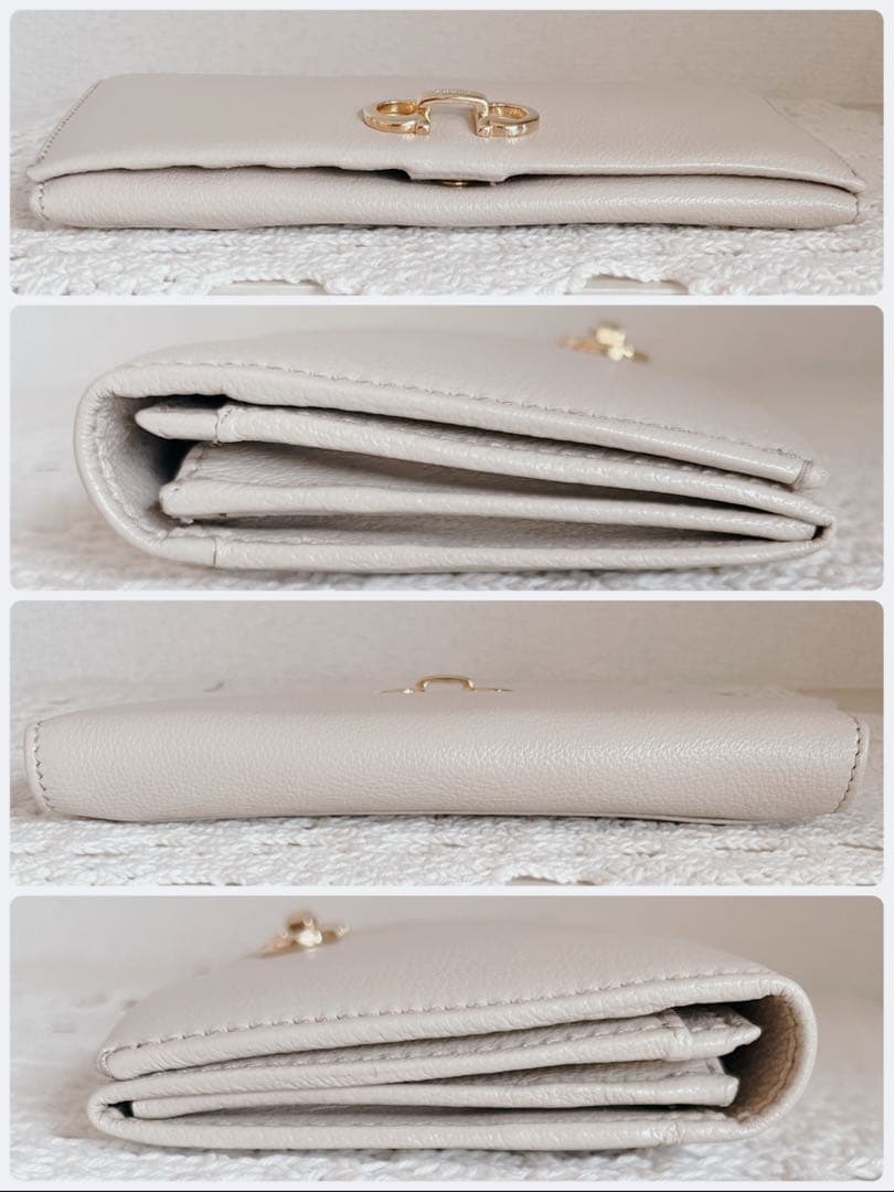 新品同様　サルヴァトーレフェラガモ長財布 ゴールド金具 ベージュ