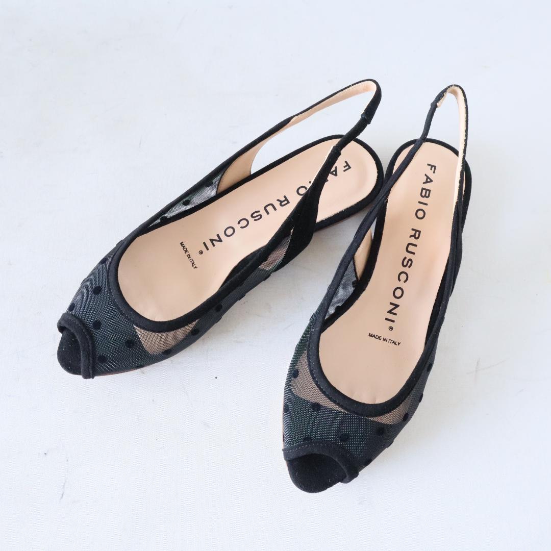 未使用ファビオルスコーニバックストラップチュールサンダル35/22-22.5cm