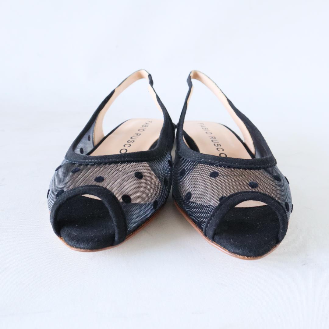 未使用ファビオルスコーニバックストラップチュールサンダル35/22-22.5cm