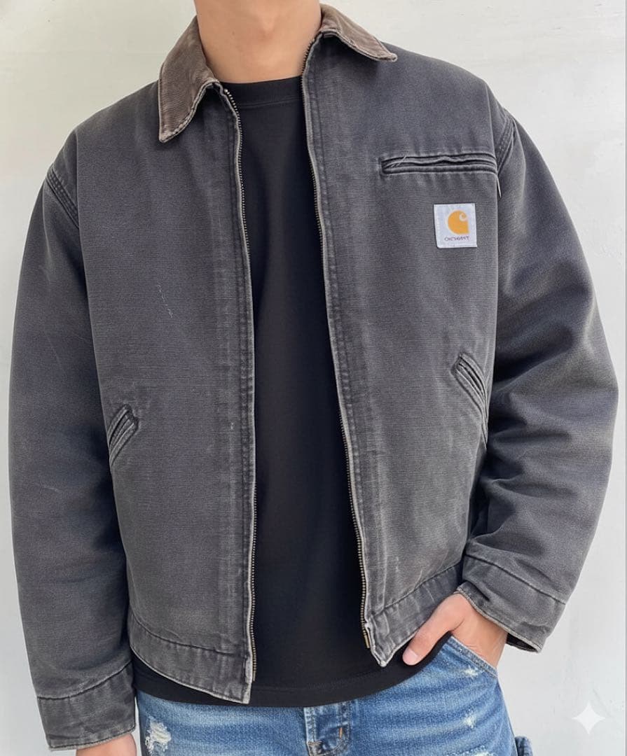 美フェード 90s USA carhartt デトロイトジャケット JB105