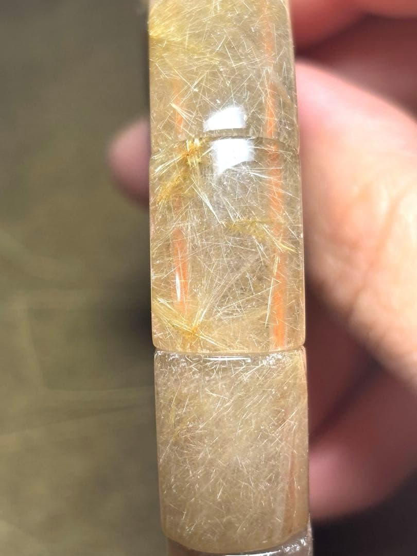 ホワイトゴールルチルバングル12.0×16.3㎜（新品未使用）ヴィーナス　金運