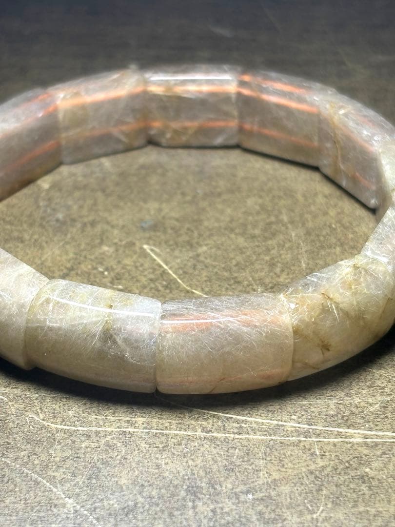 ホワイトゴールルチルバングル12.0×16.3㎜（新品未使用）ヴィーナス　金運