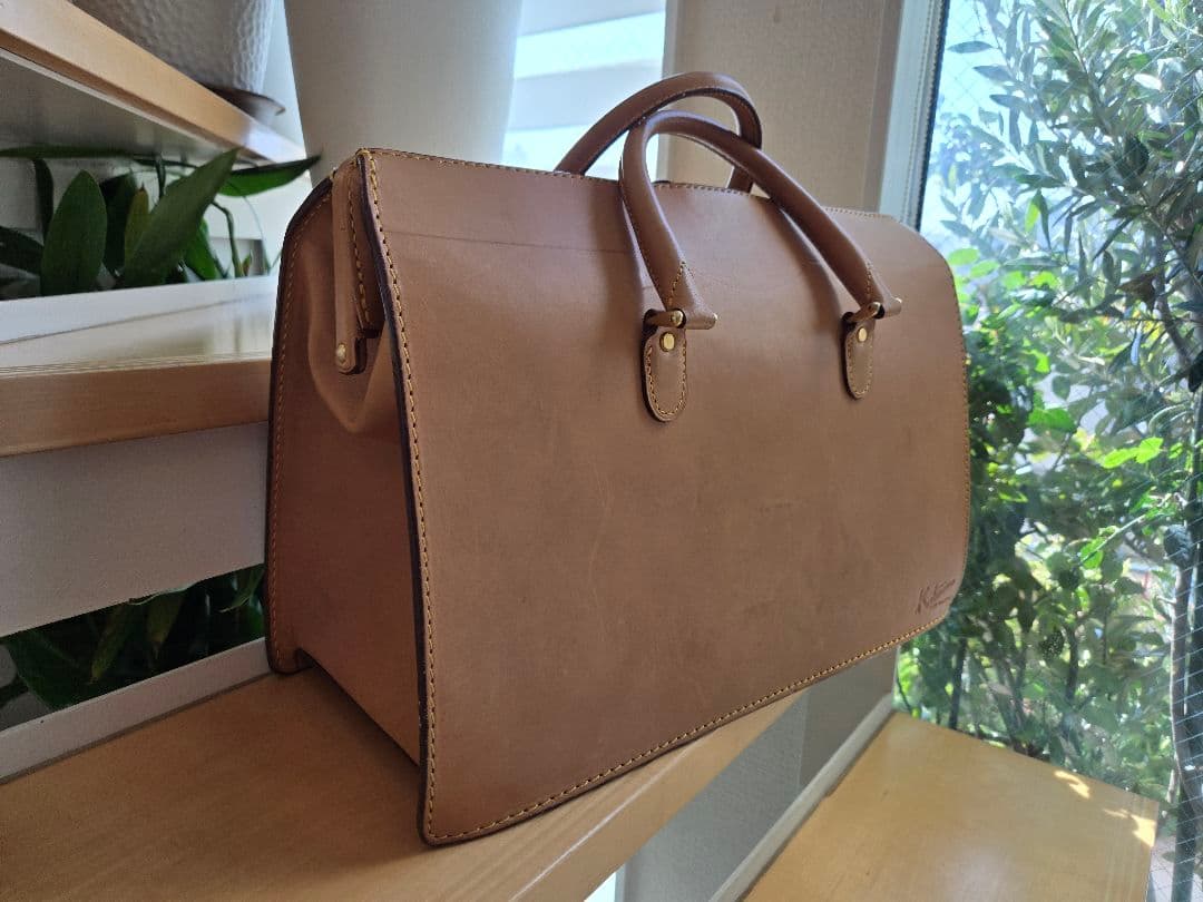 【ガバッと大開口◎】Kitamura 超レア 本革ボストンバッグ