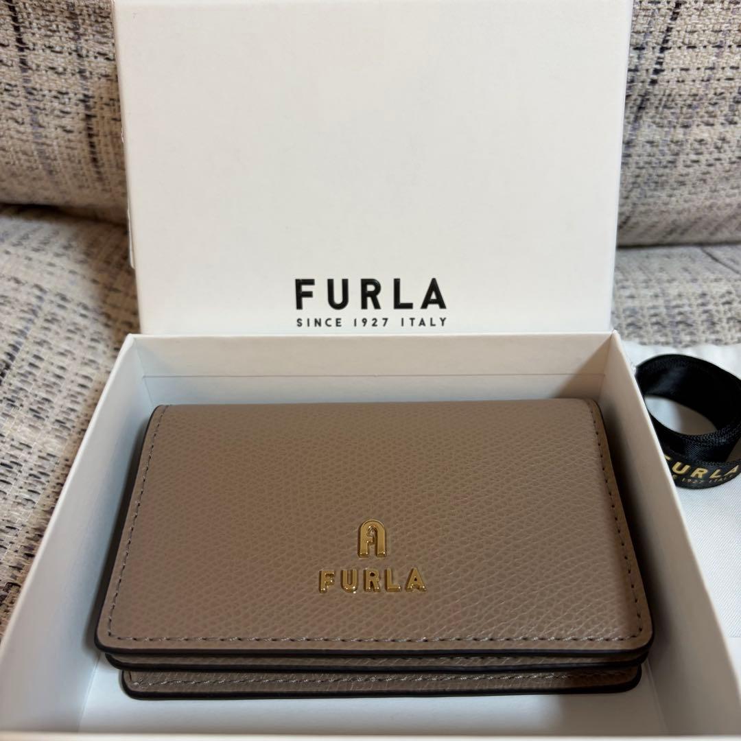 FURLA フルラ 名刺入れ カードケース グレージュ
