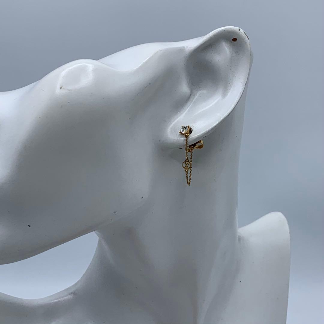 【美品】ルイヴィトン　ピアス　片耳　オシャレ　フープ　チェーン　 M00390