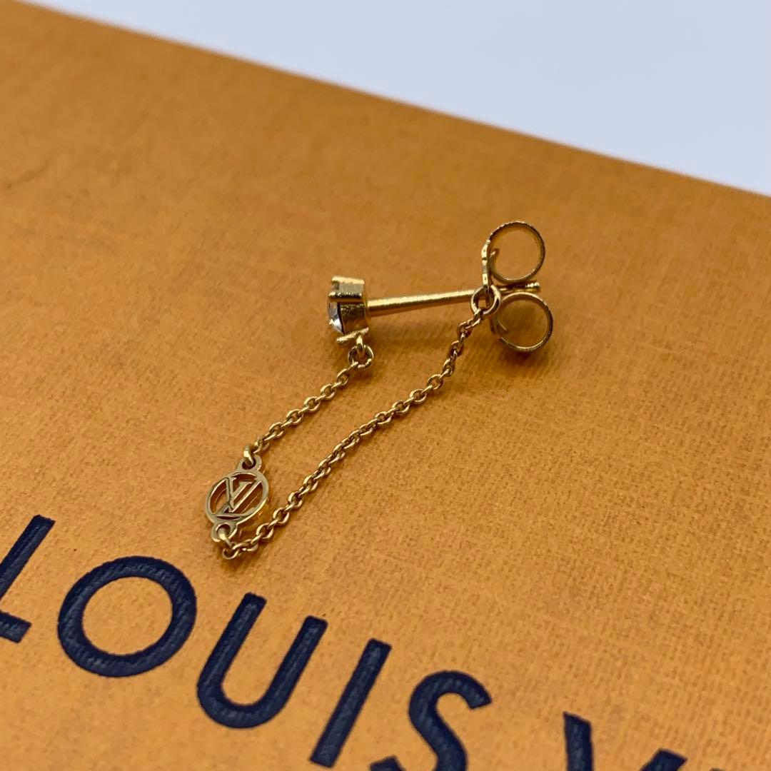 【美品】ルイヴィトン　ピアス　片耳　オシャレ　フープ　チェーン　 M00390